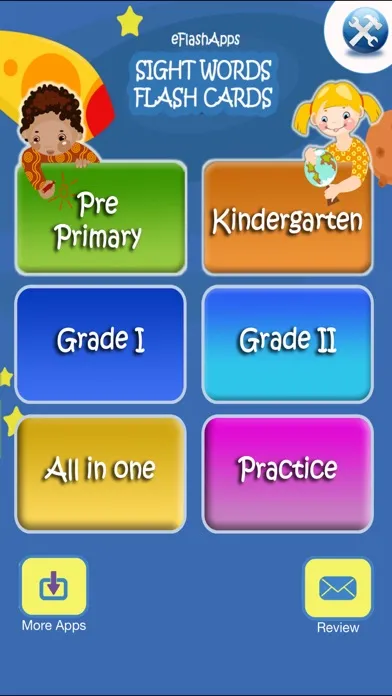 Sight Words - list of sightwords flash cards for kids in preschool to 2nd grade with practice questions应用截图