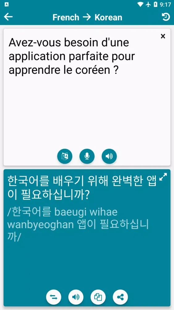 Capturas de tela do Korean - French