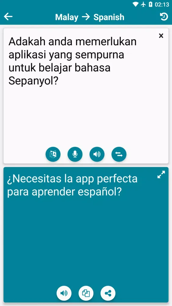 Malay - Spanish Screenshots