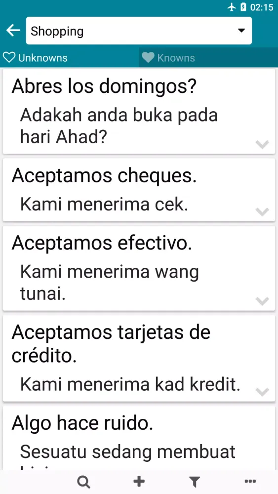 Malay - Spanish Screenshots
