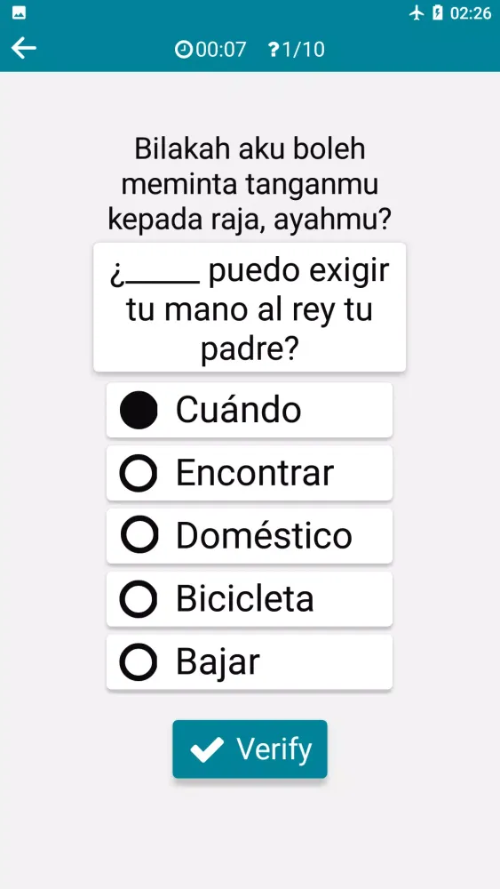 Malay - Spanish Screenshots