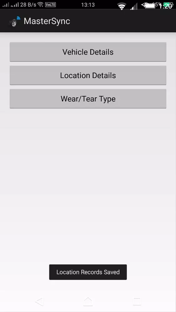 Tyre Inspection Screenshots