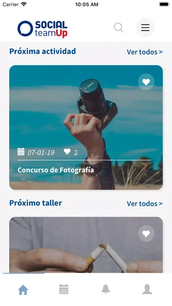 Capturas de tela do Social TeamUP