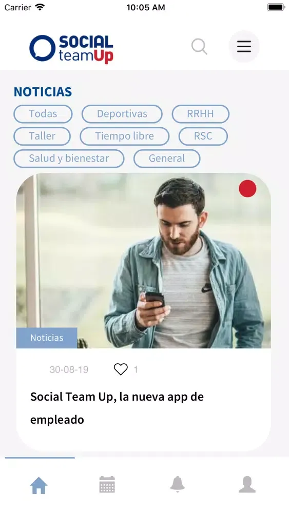 Capturas de tela do Social TeamUP