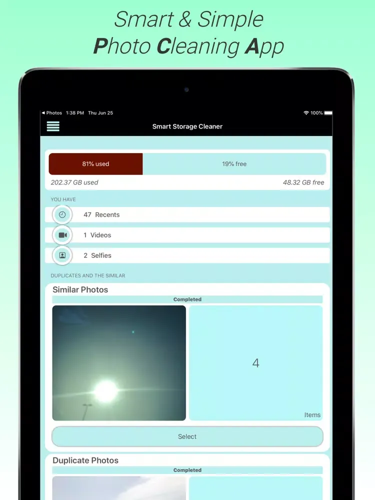 SSC- photo Organizer & Cleaner iPad  Screenshots