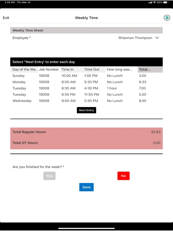 eForms Mobile iPad  Screenshots