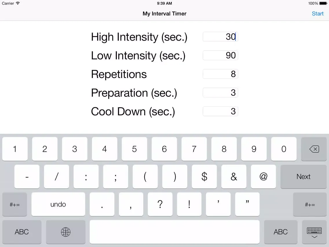 My Interval Timer - High Intensity Interval Training iPad  スクリーンショット