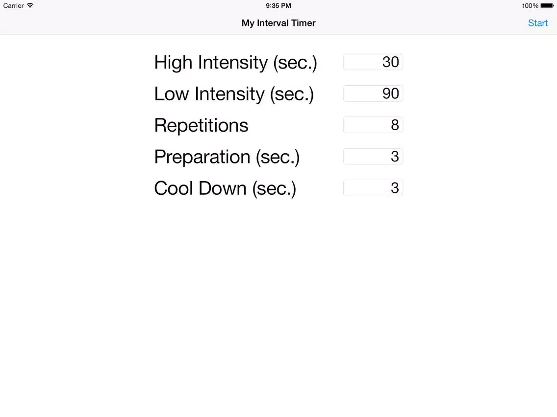 My Interval Timer - High Intensity Interval Training iPad  スクリーンショット