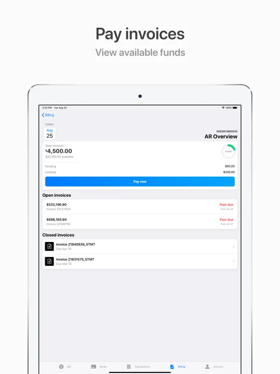 ภาพหน้าจอของ Fleet One CarrierControl iPad 