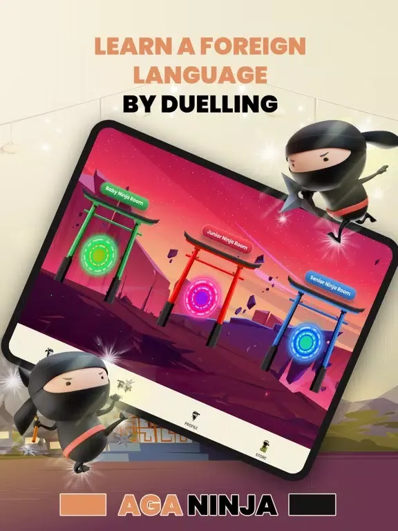 Captures d'écran de AGA Ninja: Learn new languages iPad 