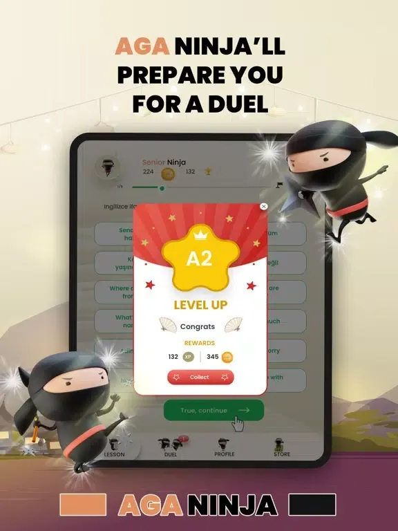 Captures d'écran de AGA Ninja: Learn new languages iPad 
