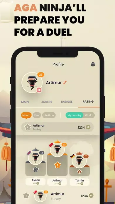 Captures d'écran de AGA Ninja: Learn new languages