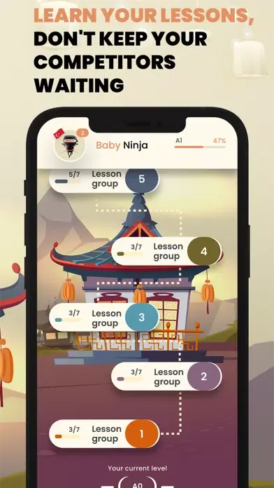 Captures d'écran de AGA Ninja: Learn new languages