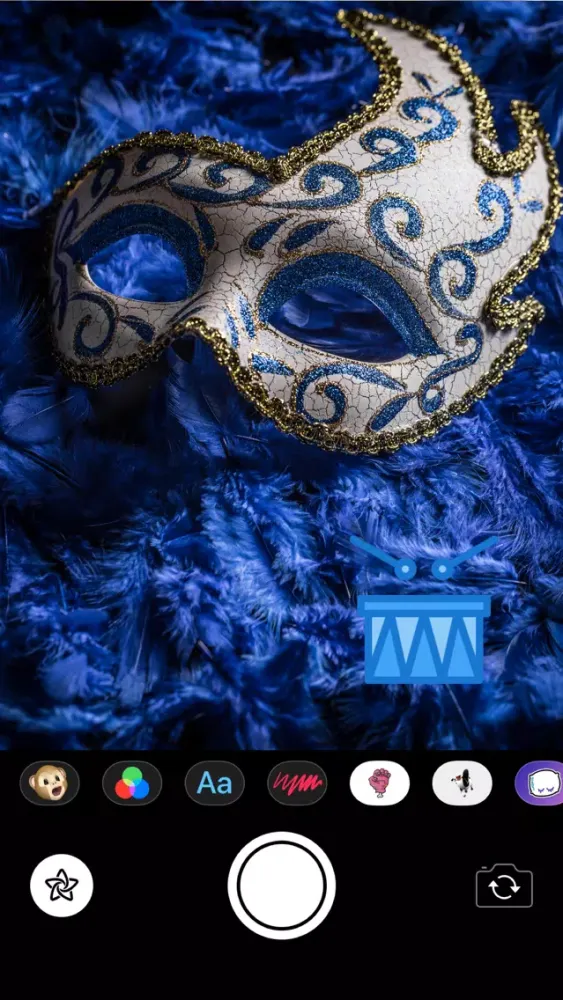 Capturas de tela do Blue Carnival Stickers