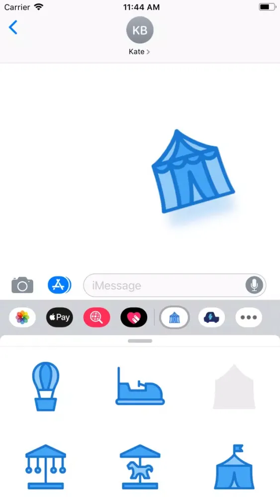 Capturas de tela do Blue Carnival Stickers
