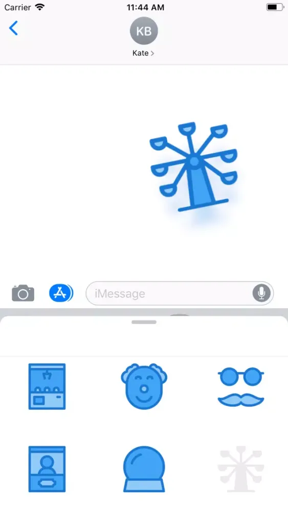 Capturas de tela do Blue Carnival Stickers