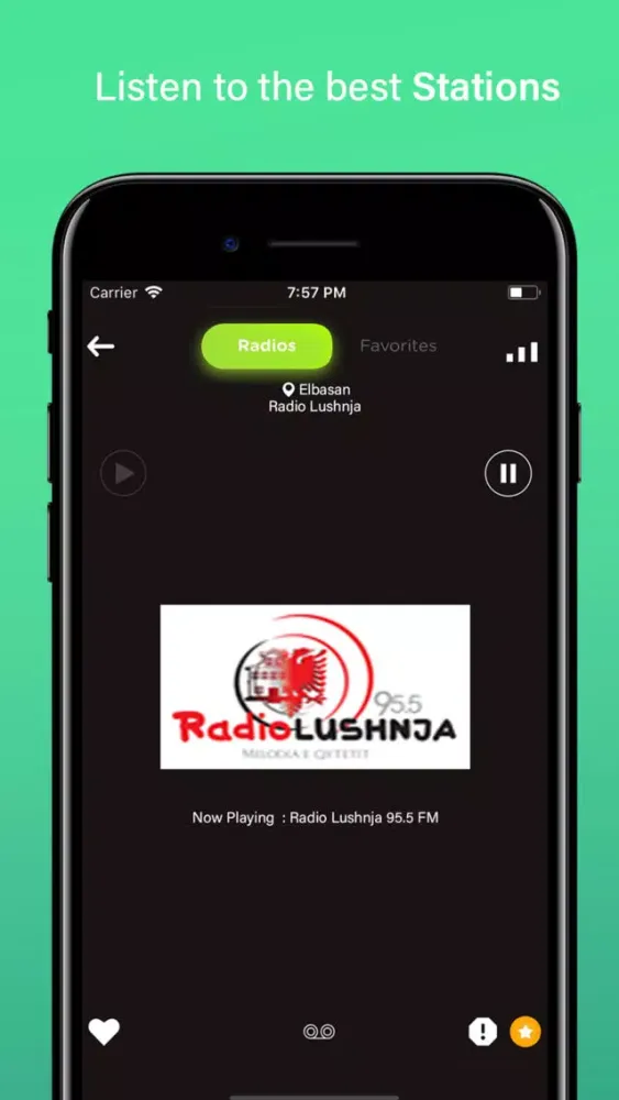 Capturas de tela do Radio Albania FM