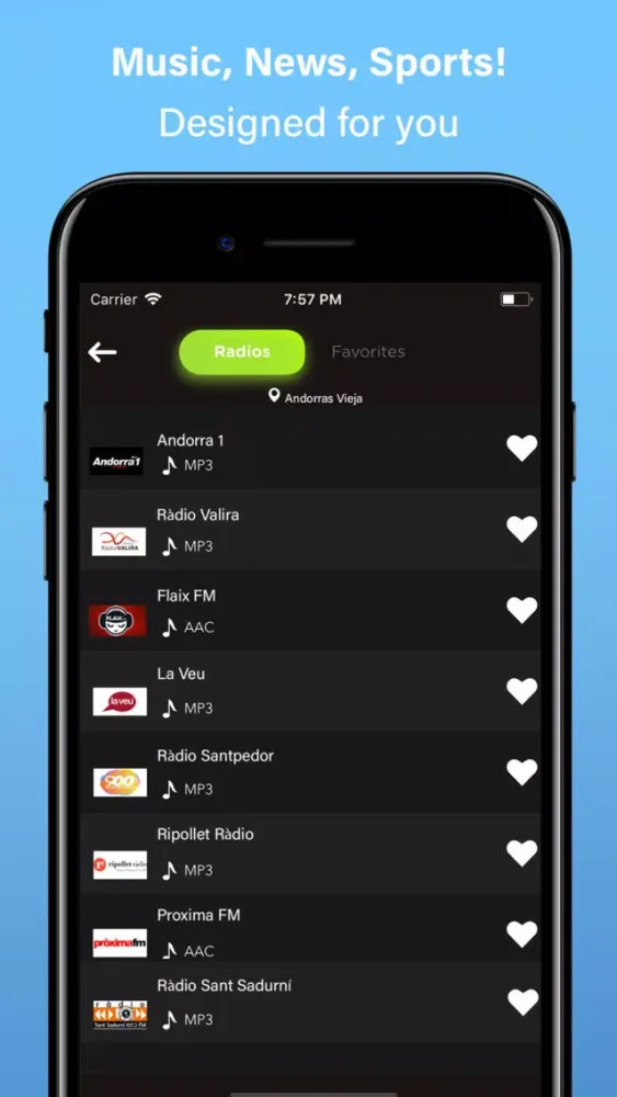 Capturas de tela do Radio Albania FM