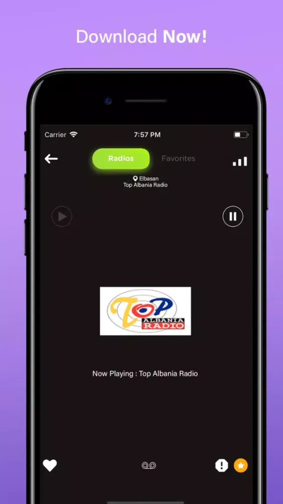 Capturas de tela do Radio Albania FM