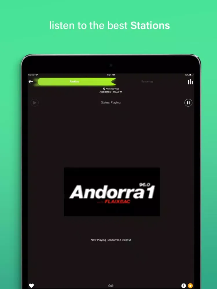 Radio Andorra FM - Andorran FM iPad  Screenshots