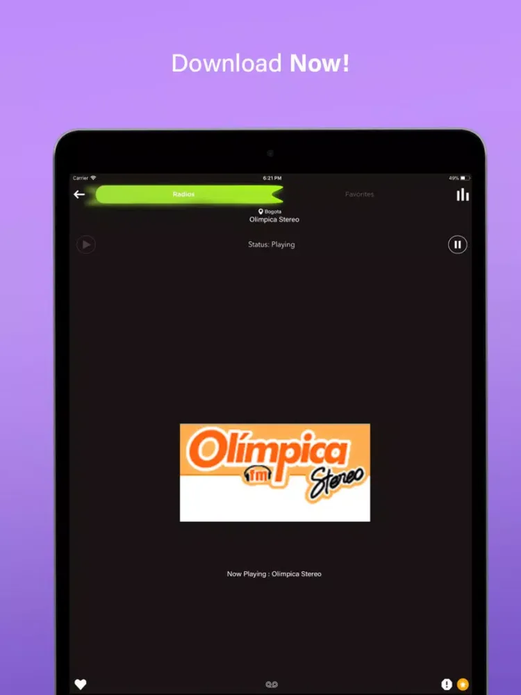 Capturas de pantalla de Radio Costa Rica FM AM iPad 