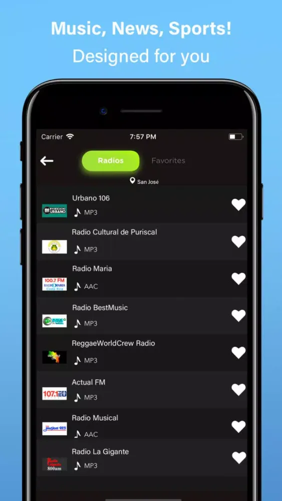 Capturas de pantalla de Radio Costa Rica FM AM