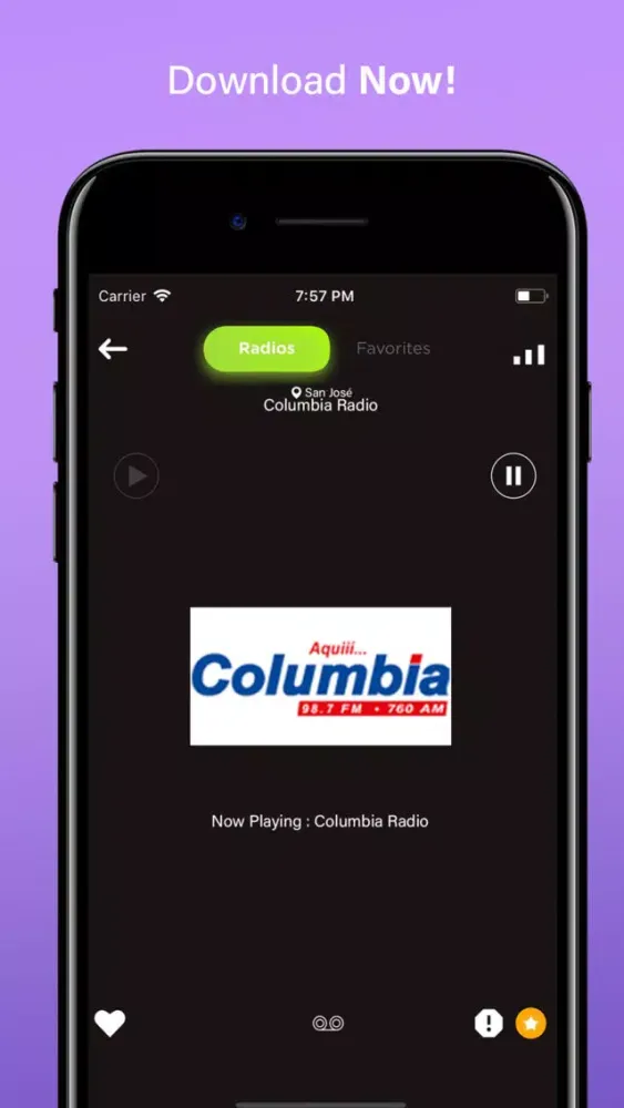 Capturas de pantalla de Radio Costa Rica FM AM