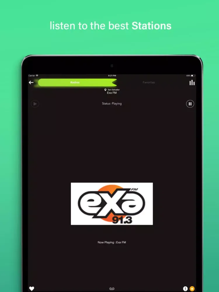 Capturas de pantalla de Radio El Salvador FM iPad 