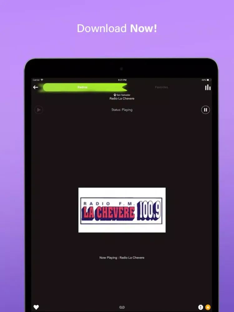Capturas de pantalla de Radio El Salvador FM iPad 