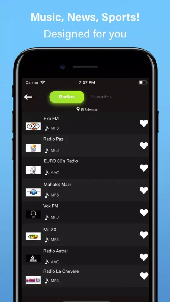 Capturas de pantalla de Radio El Salvador FM