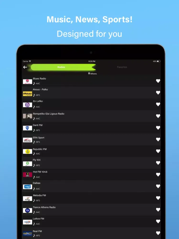 Radio Greece FM Online iPad  سکرین شاٹس