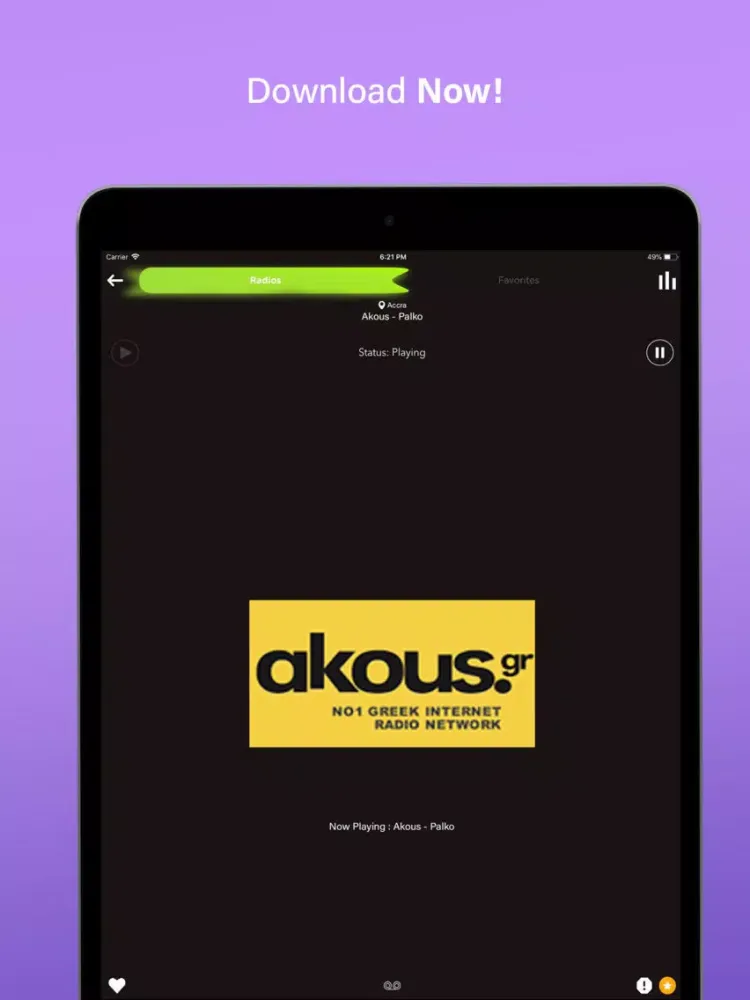 Radio Greece FM Online iPad  سکرین شاٹس