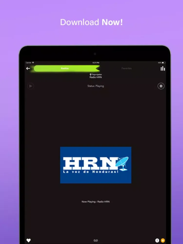 Captures d'écran de Radio Honduras FM AM iPad 