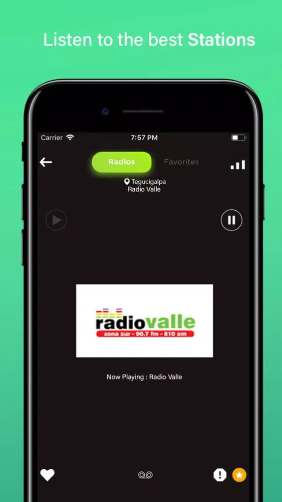 Captures d'écran de Radio Honduras FM AM
