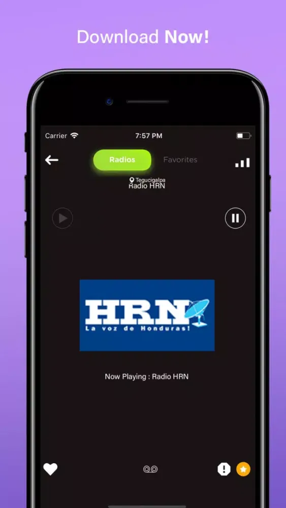 Captures d'écran de Radio Honduras FM AM