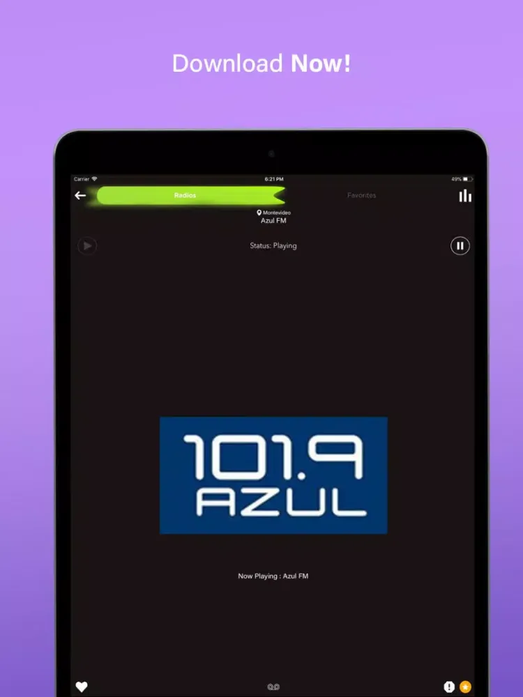 Radio Uruguay FM Online iPad 应用截图