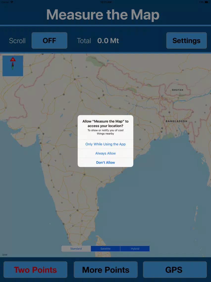 Measure Distance & Area on Map iPad  স্ক্রিনশট