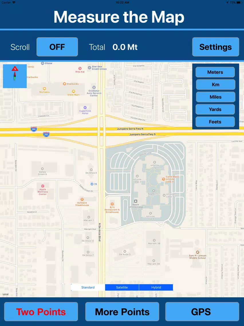 Measure Distance & Area on Map iPad  স্ক্রিনশট