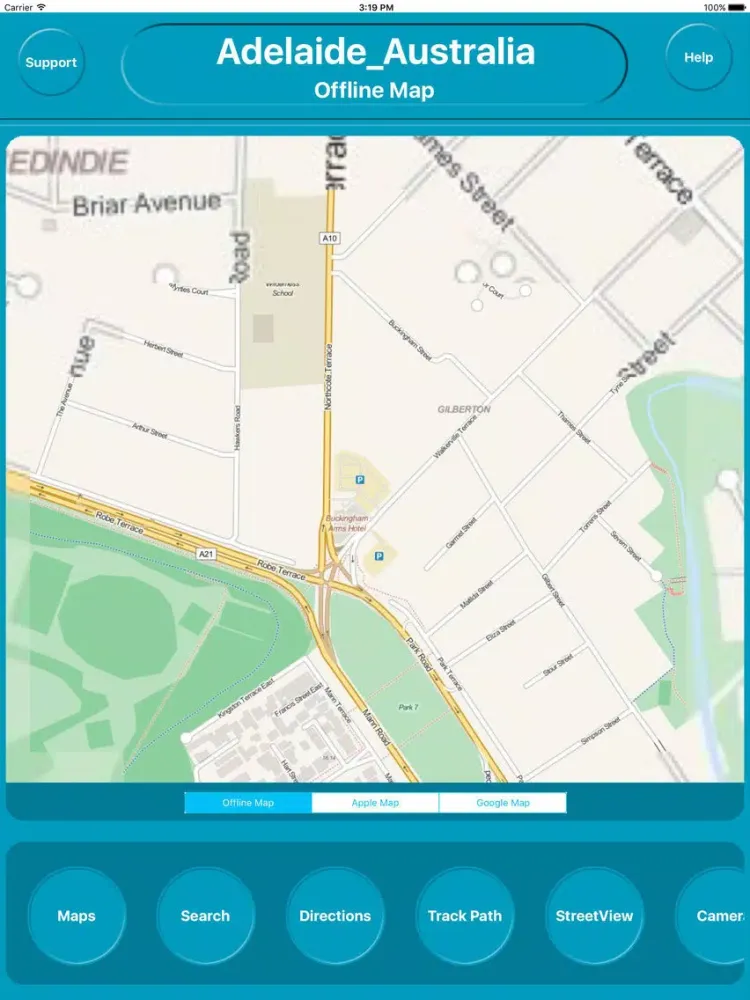 Zrzuty ekranu Adelaide Australia OfflineMap iPad 