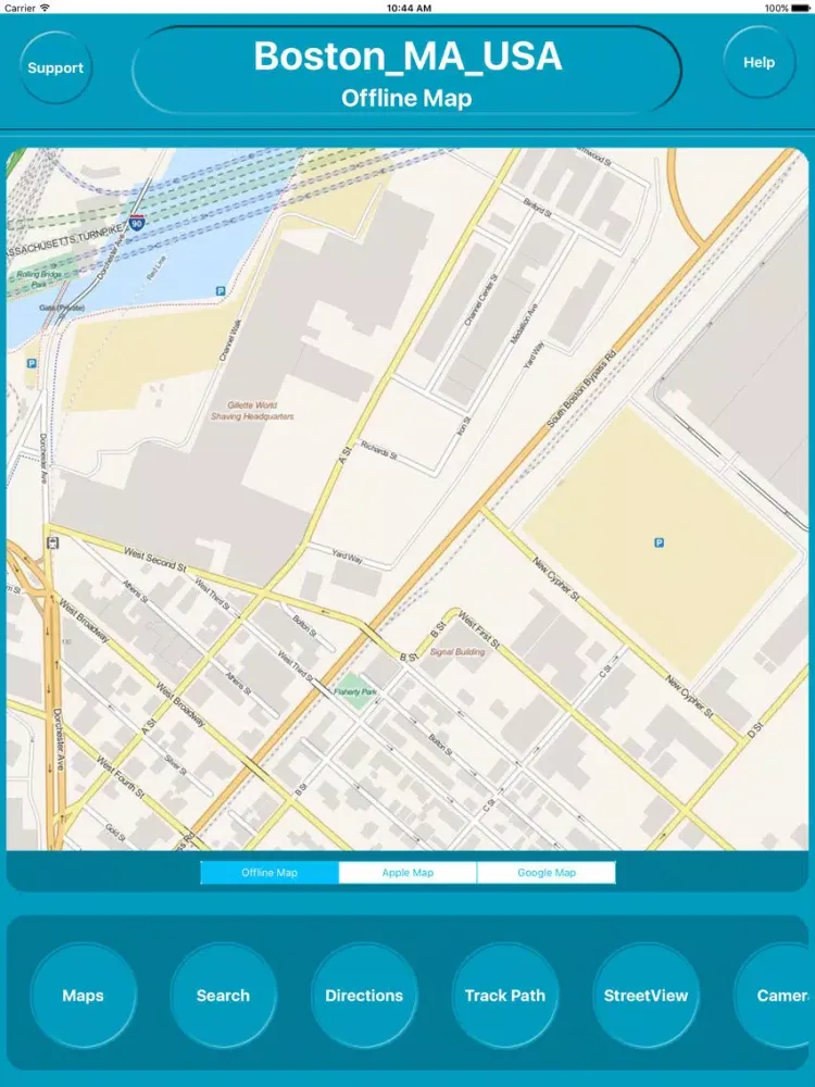 Boston MA USA Offline Map Navigation GUIDE iPad  Screenshots