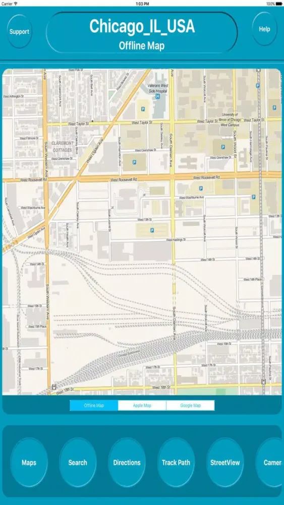 Capturas de tela do Chicago IL USA City Offline Map Navigation