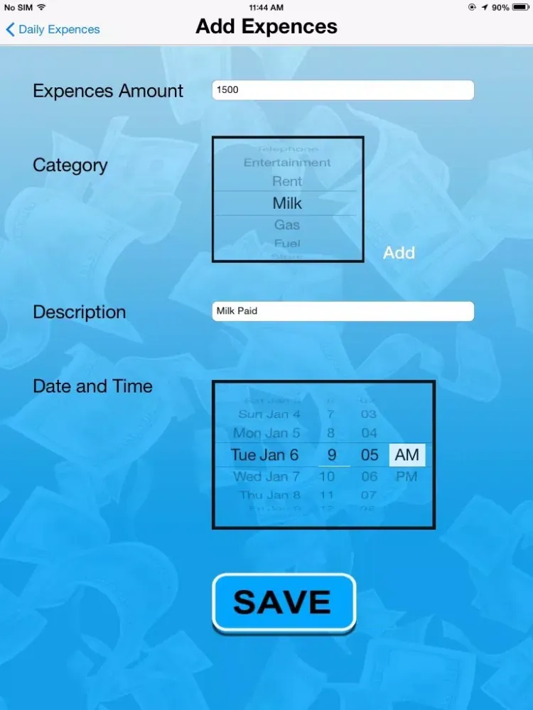 Скриншоты Daily Expenses Manager iPad 