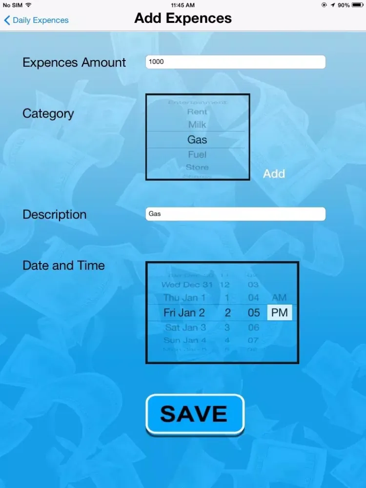 Скриншоты Daily Expenses Manager iPad 