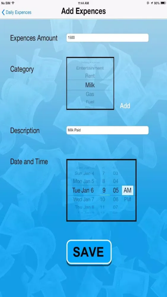 Скриншоты Daily Expenses Manager