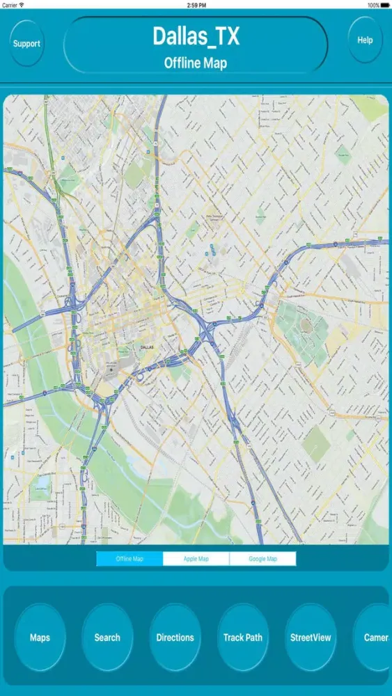 Capturas de tela do Dallas TX USA Offline City Maps Navigation