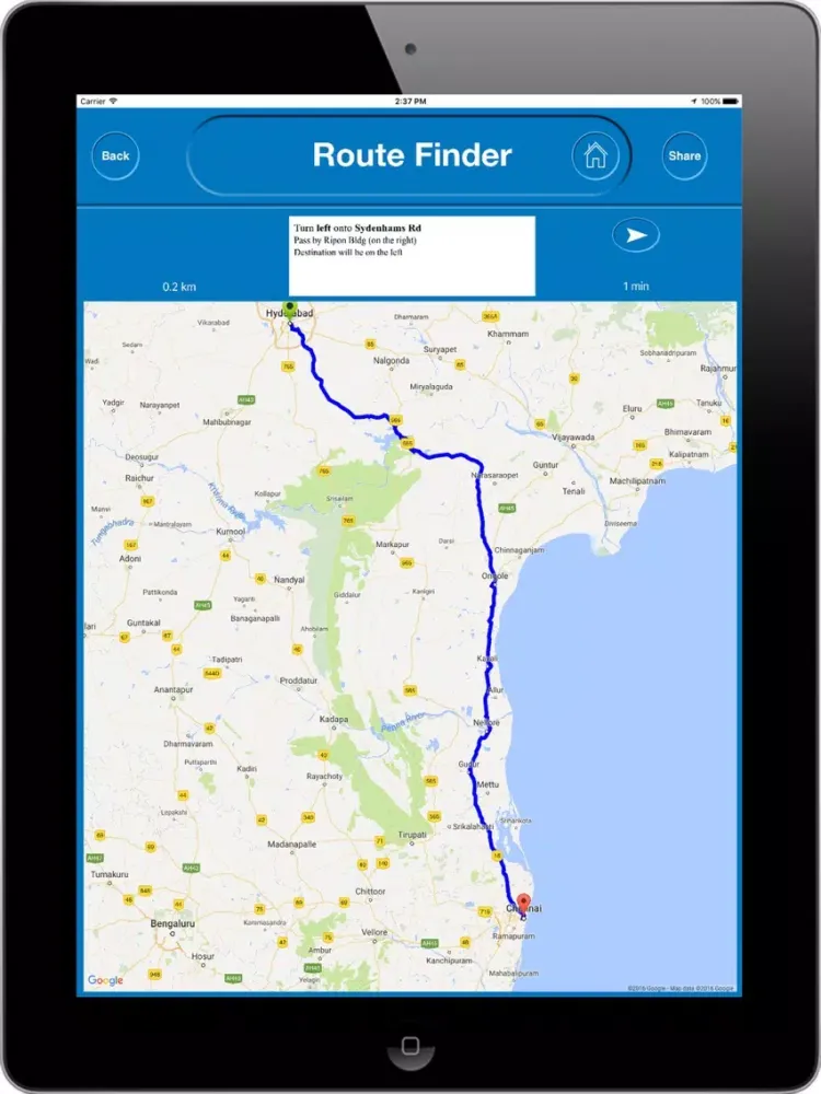 Tangkapan skrin Routes - Turn by Turn Driving Directions iPad 