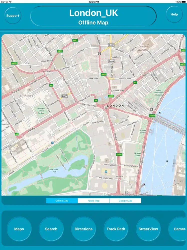 London UK City Offline Map Navigation EGATE iPad  Screenshots