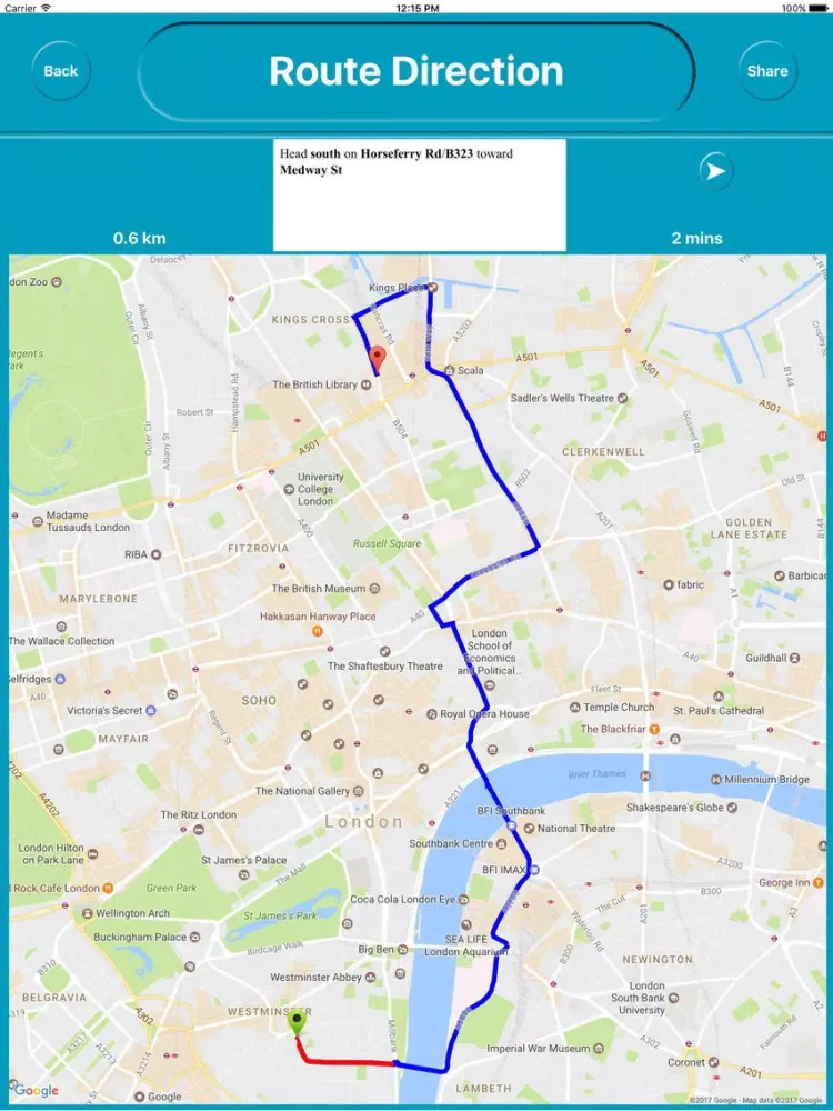 London UK City Offline Map Navigation EGATE iPad  Screenshots