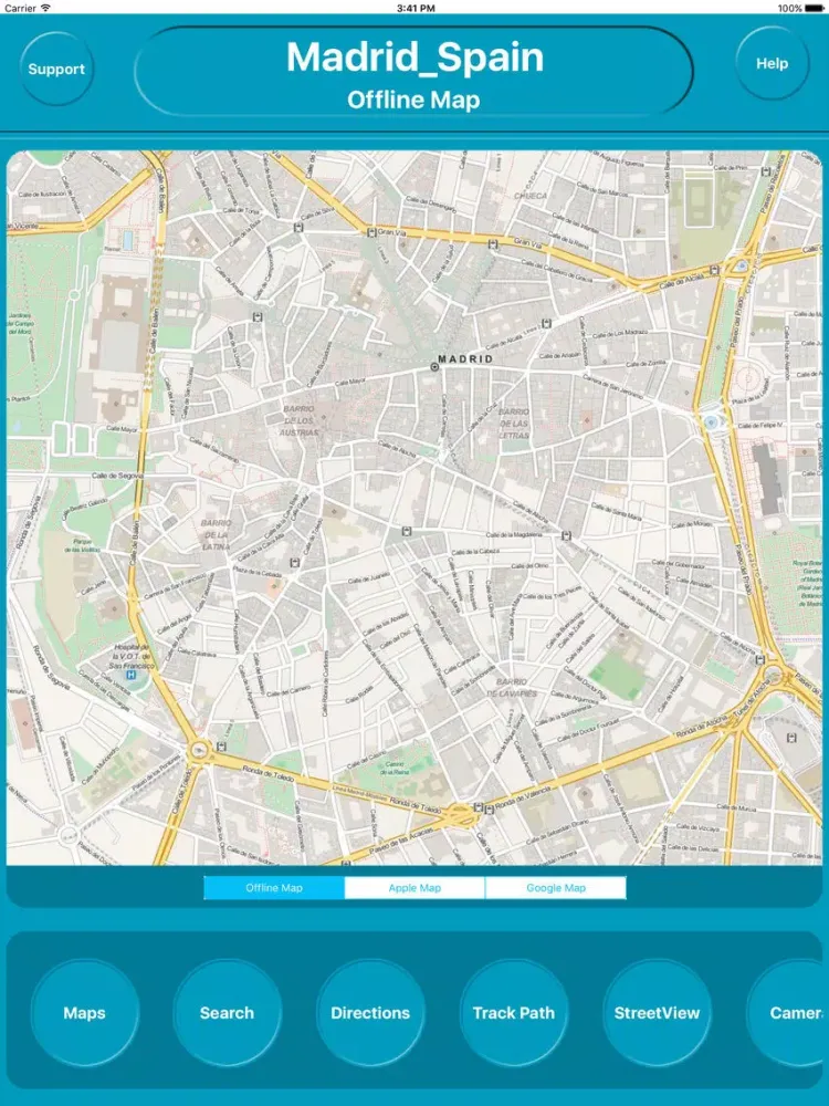 Zrzuty ekranu Madrid Spain City Offline Map Navigation EGATE iPad 