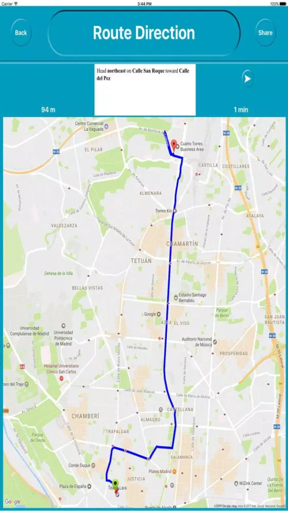 Zrzuty ekranu Madrid Spain City Offline Map Navigation EGATE